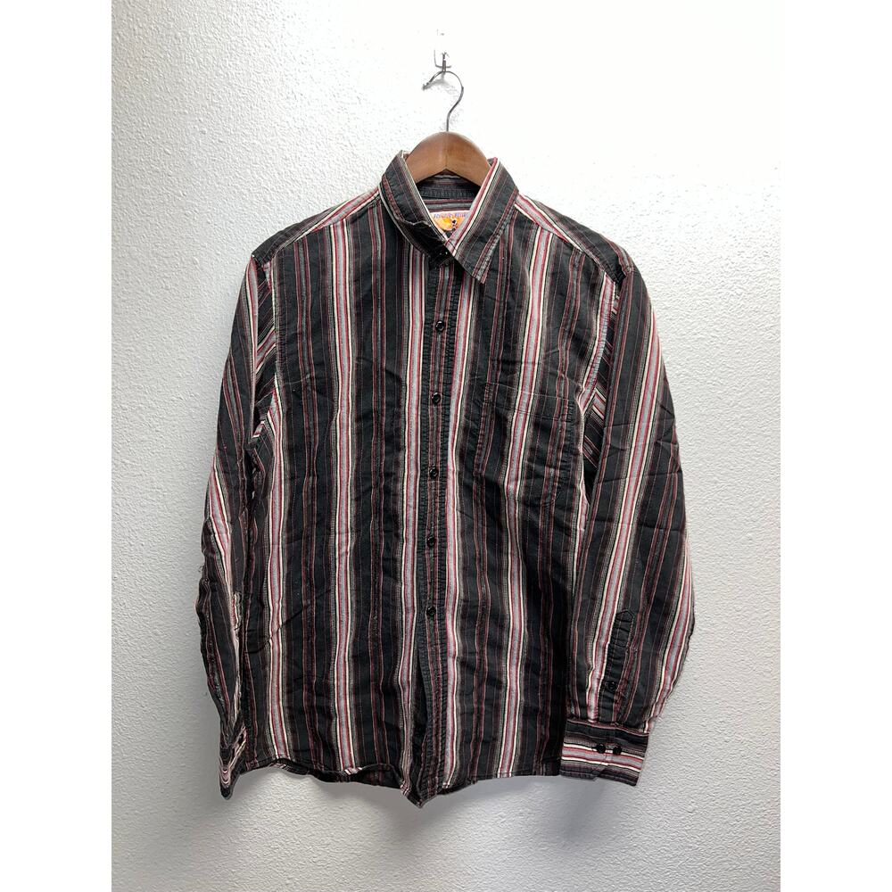 Vintage Rodeo Rider Button Down Shirt Button up Red Black Western Top Medium